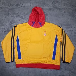 ADIDAS x McDonalds Eric Emanuel Windbreaker Hoodie Jacket Mens Size‎ XL Yellow